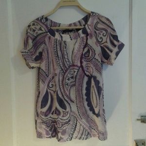 Purple paisley top